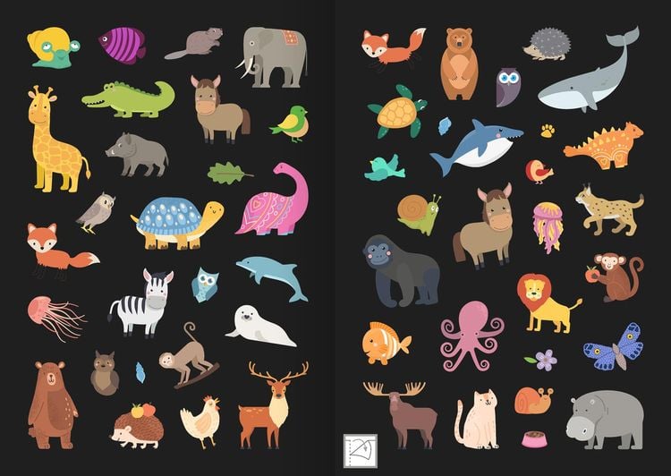 Magni Leucht-Sticker - Tiere: 200 Sticker leuchten in der Nacht! Stickerheft mit nachtleuchtendem Speziale