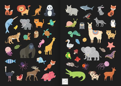 Magni Leucht-Sticker - Tiere: 200 Sticker leuchten in der Nacht! Stickerheft mit nachtleuchtendem Speziale