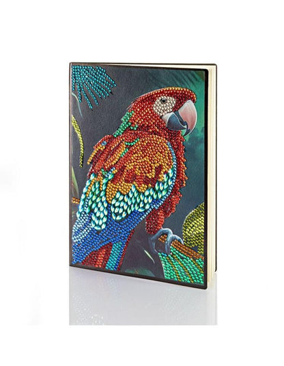 Diamond Painting Notizbuch (Motiv: Papagei, DIN A5)