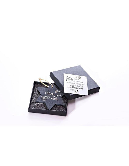 Geschenkset "Glücksstern" aus Schiefer