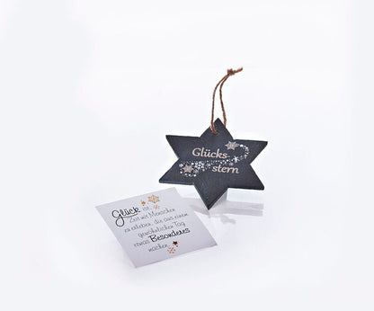 Geschenkset "Glücksstern" aus Schiefer