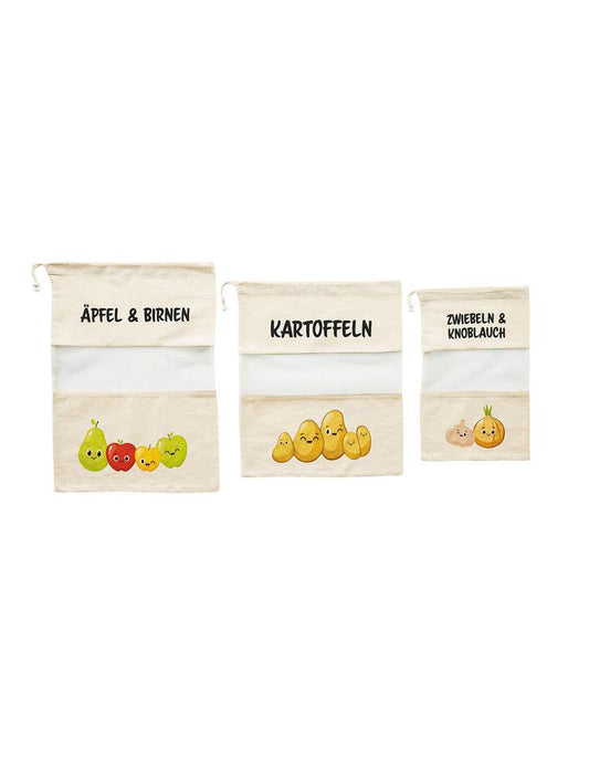 Wiederverwendbare Gemüsebeutel 3er Set