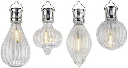 Solar-Hängedeko "Lampadina" 4er-Set