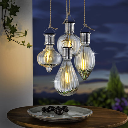 Solar-Hängedeko "Lampadina" 4er-Set