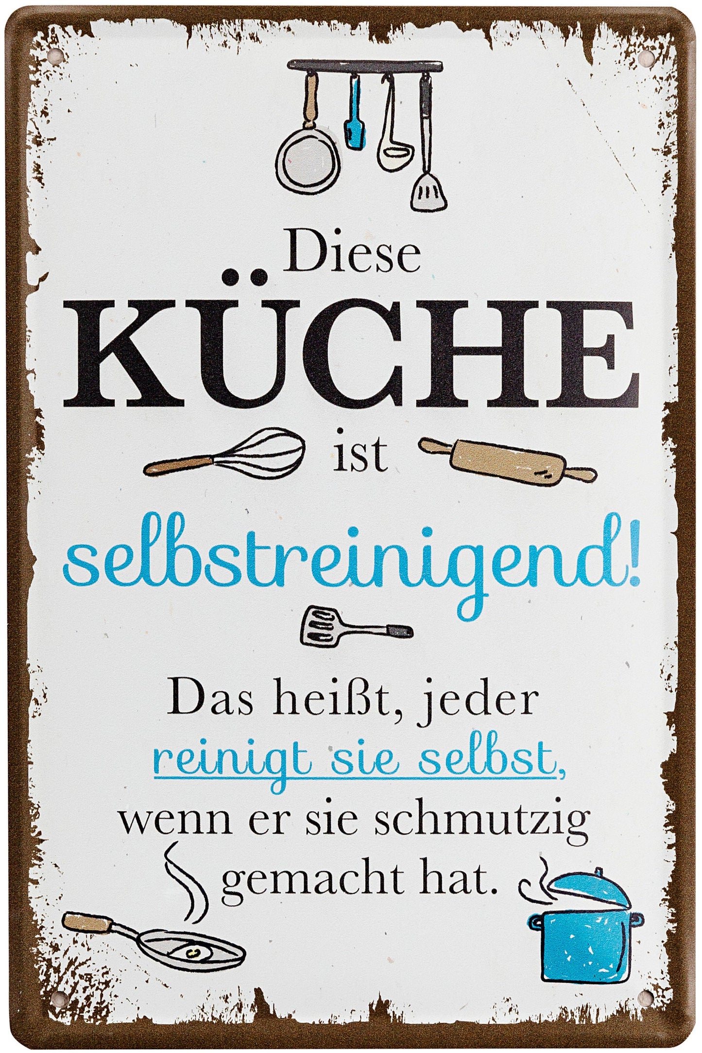 Blechschild "Küche"