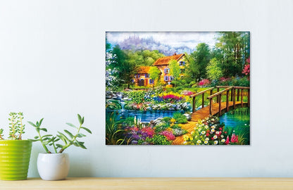 Diamond Painting "Haus am Weiher" 50 x 40 cm