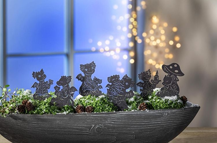 Dekostecker "Drachenfreunde" 6er-Set