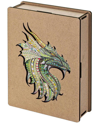 Holzpuzzle (Motiv: Drache, 200 Teile, 20 x 30 cm)