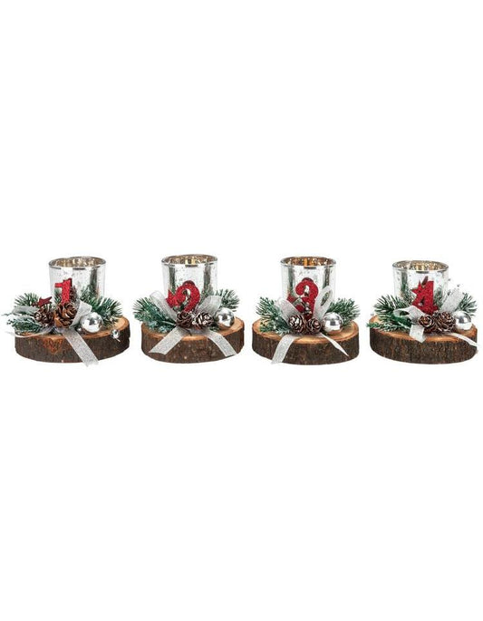 Teelichthalter "Advent" 4er-Set