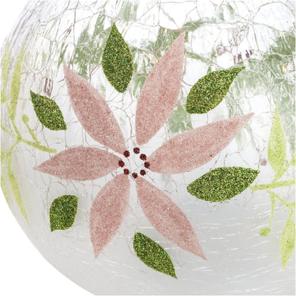 LED-Glaskugeln "Winterflowers", 3er-Set