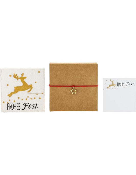 Geldgeschenk-Verpackung aus Filz "Frohes Fest"