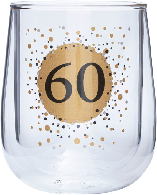 Doppelwandiges Glas (Typ: 60. Geburtstag)