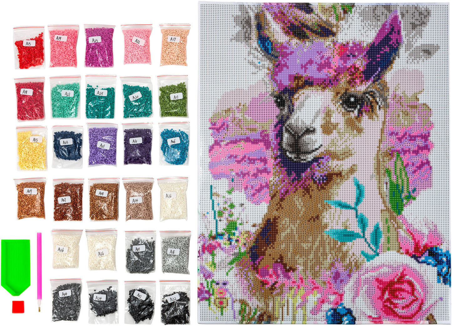 Diamond Painting "Alpaka Philomena" 40 x 50 cm