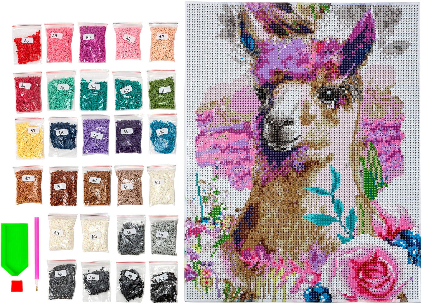 Diamond Painting "Alpaka Philomena" 40 x 50 cm