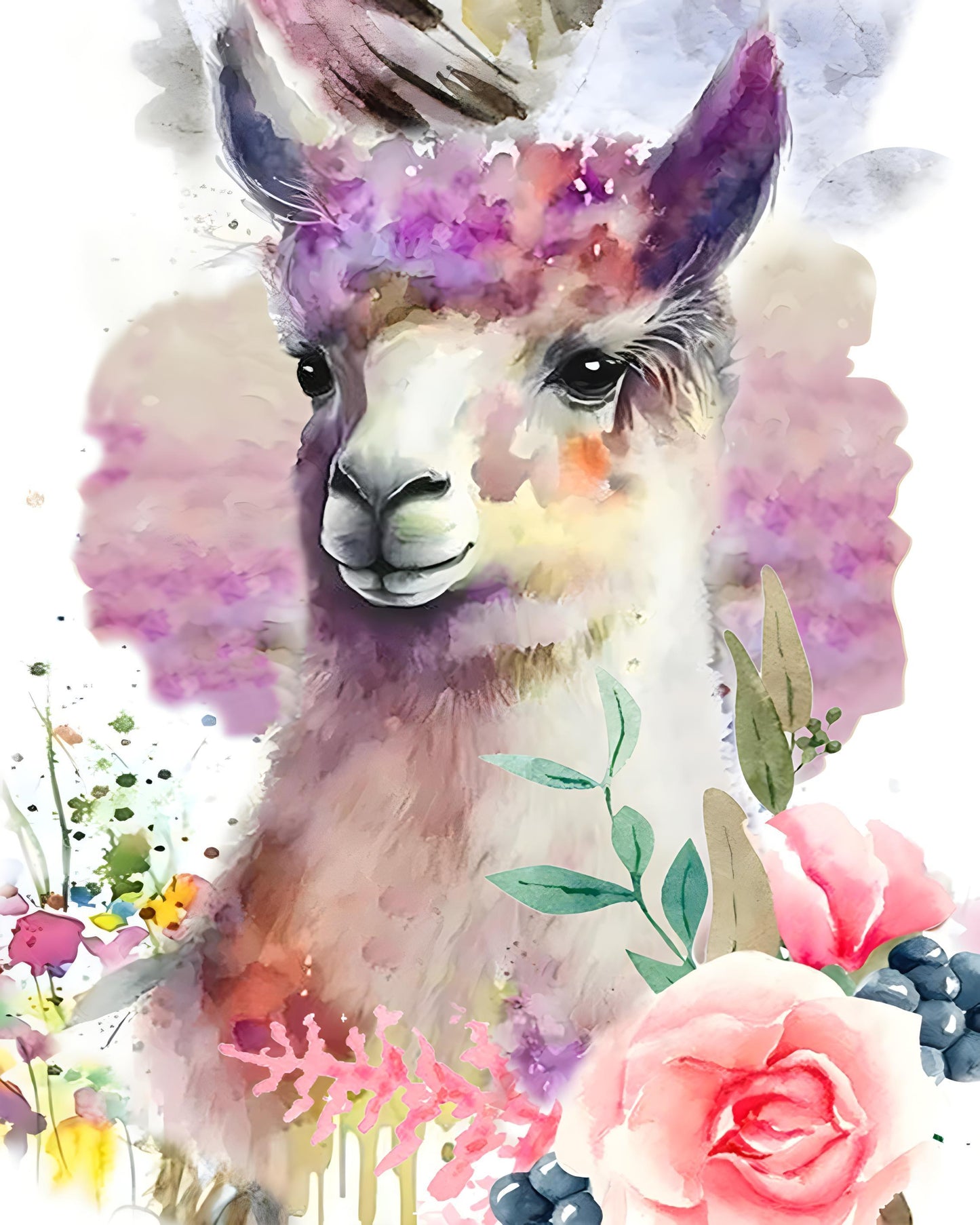 Diamond Painting "Alpaka Philomena" 40 x 50 cm