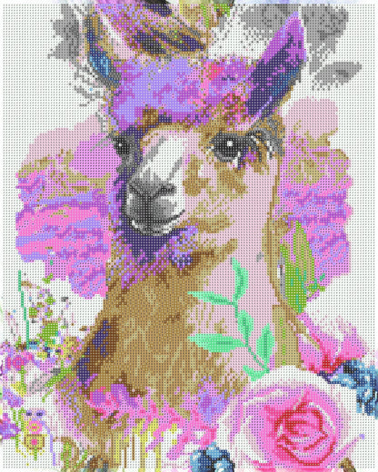 Diamond Painting "Alpaka Philomena" 40 x 50 cm