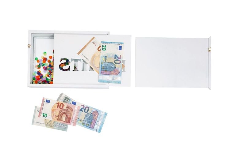 Geld- und Gutscheingeschenk Bilderrahmen NICHTS, 18 x 26 cm