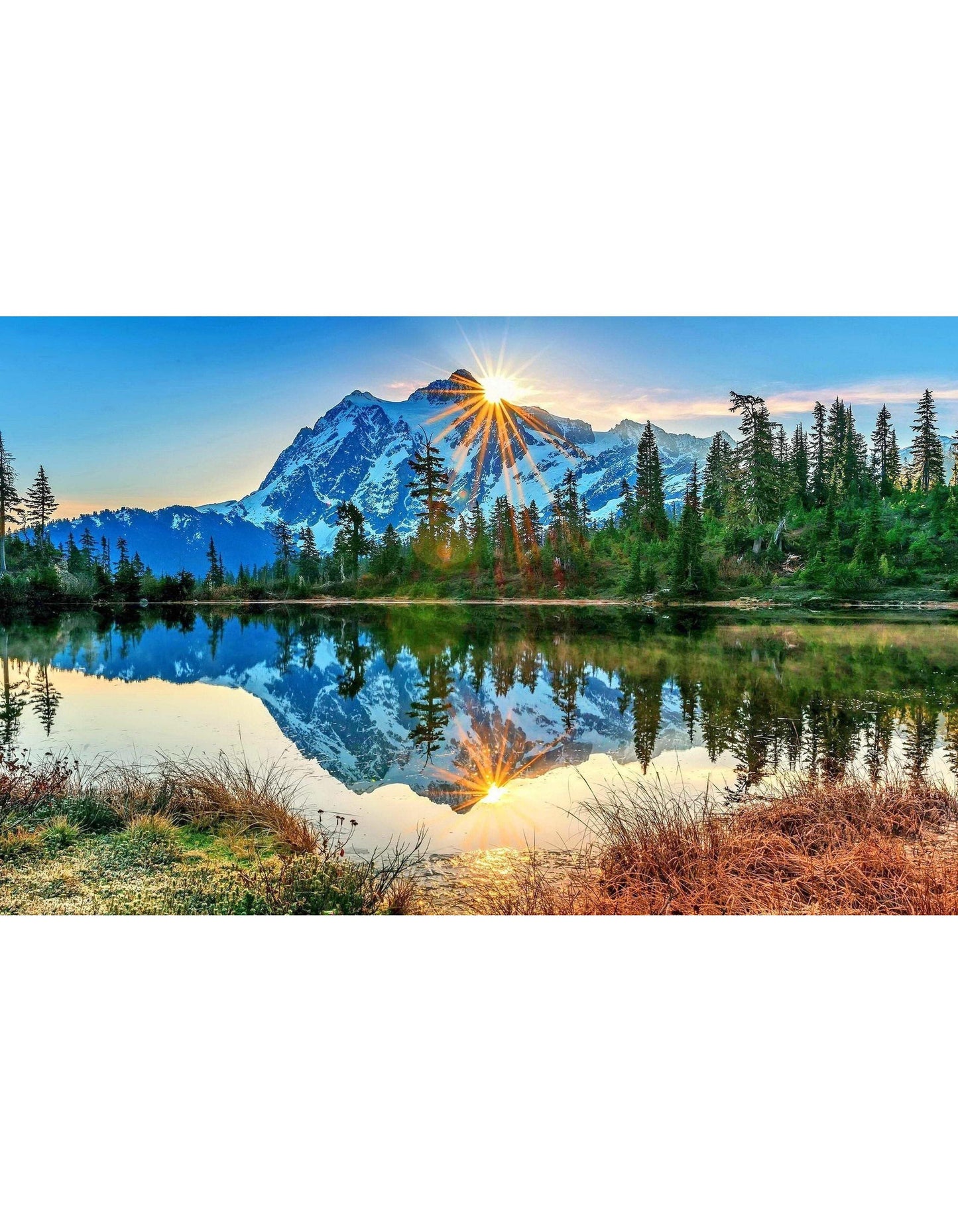 Diamond Painting "Schneeberge am See" 50 x 40 cm