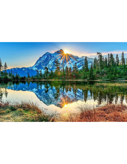 Diamond Painting "Schneeberge am See" 50 x 40 cm