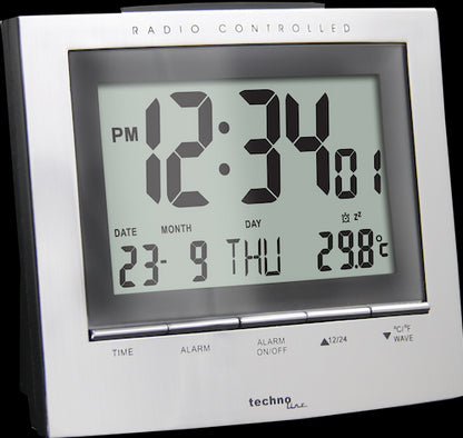 Technoline WT 280 Funkwecker mit Datumsanzeige, Innentemperaturanzeige