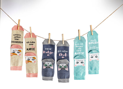 Katzensocken "Katzenliebe" 3er-Set