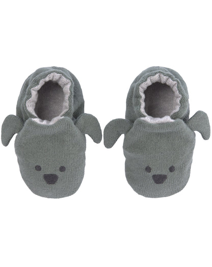 Lässig Krabbelschuhe "Little Chums - Dog", grau