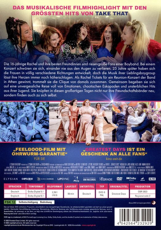 Greatest Days  DVD