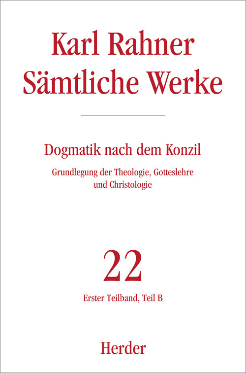 Karl Rahner Sämtliche Werke.Teilbd.1B (Karl Rahner)