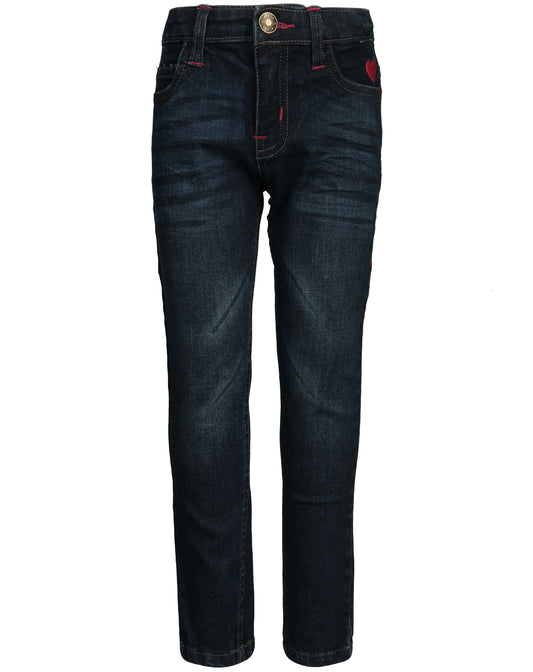 Jeans-Hose PINKES HERZ Gr.110 Skinny Fit in dunkelblau