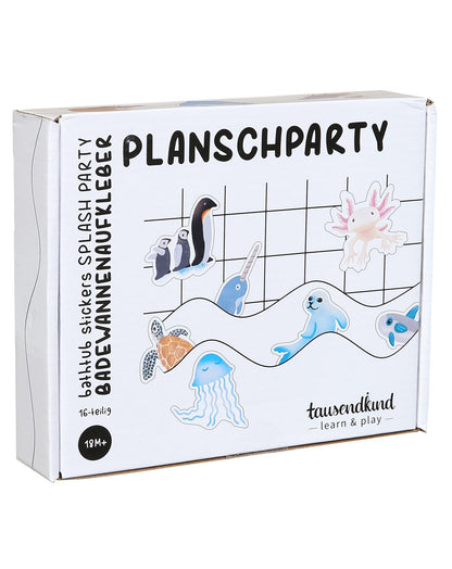 Badewannenaufkleber PLANSCHPARTY 16-teilig