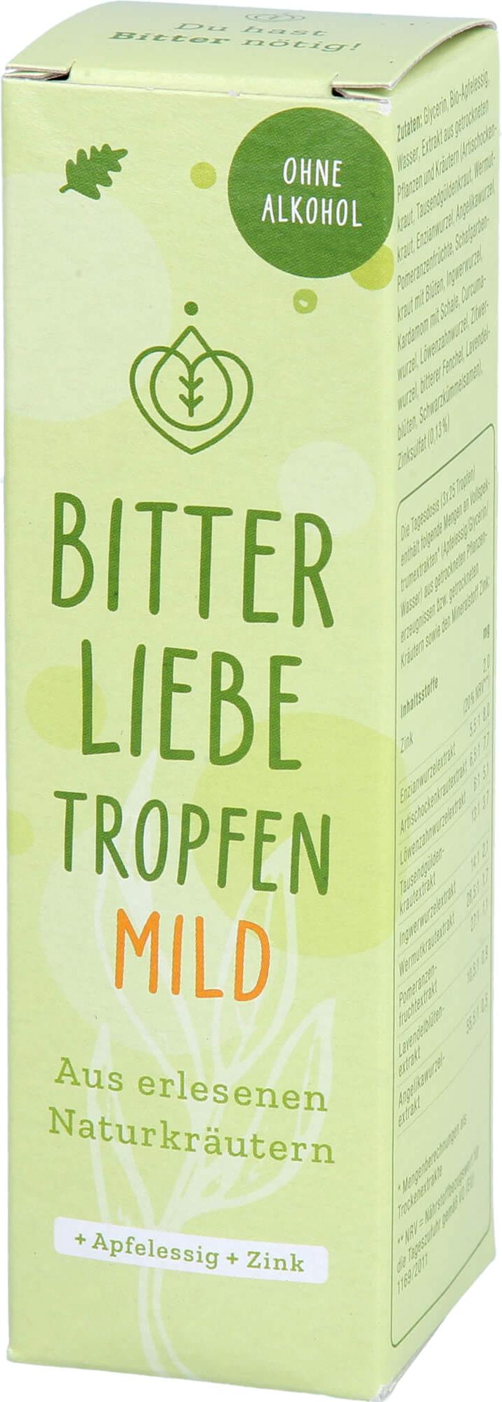 BitterLiebe Tropfen mild mit Bitterstoffen (50ml) - ohne Alkohol