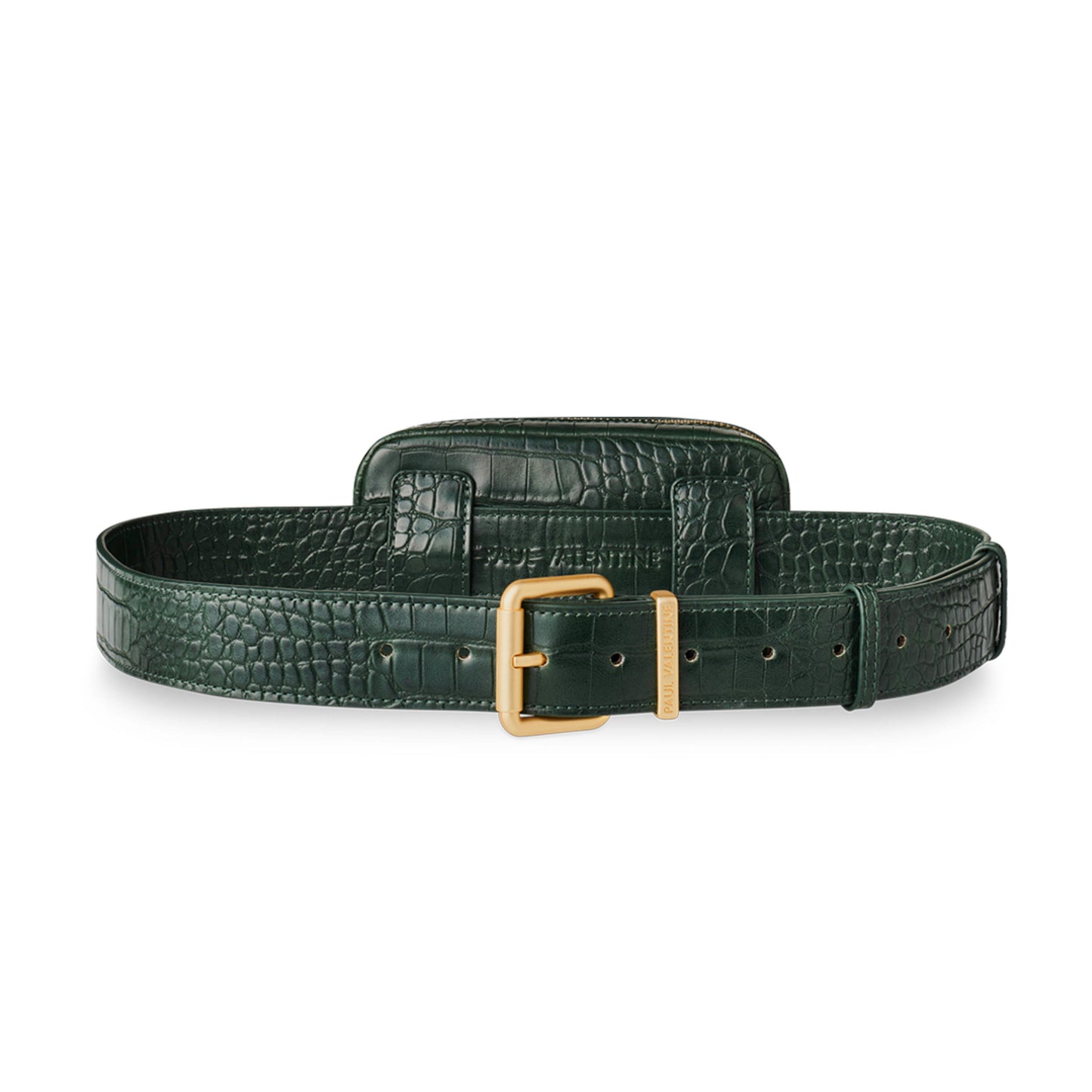 PAUL VALENTINE Bauchtasche "Amber" (Farbe & Grösse: green croco, S)