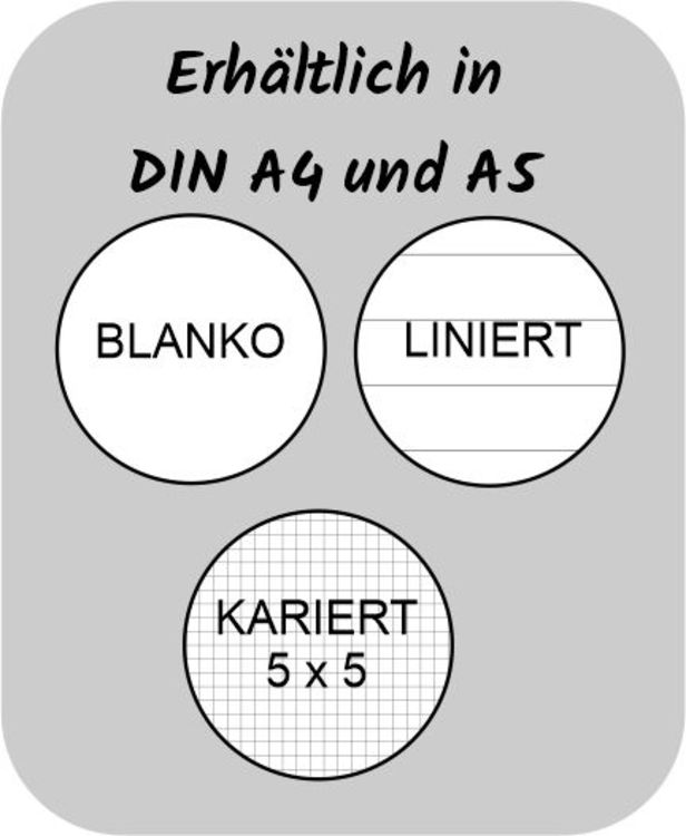 A 4 Notizbuch Manga Enora, weiß, liniert