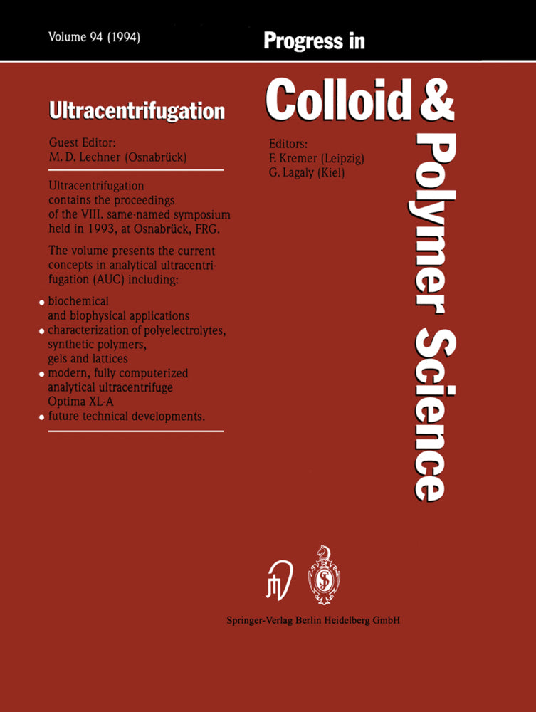 Ultracentrifugation (M. D. Lechner)