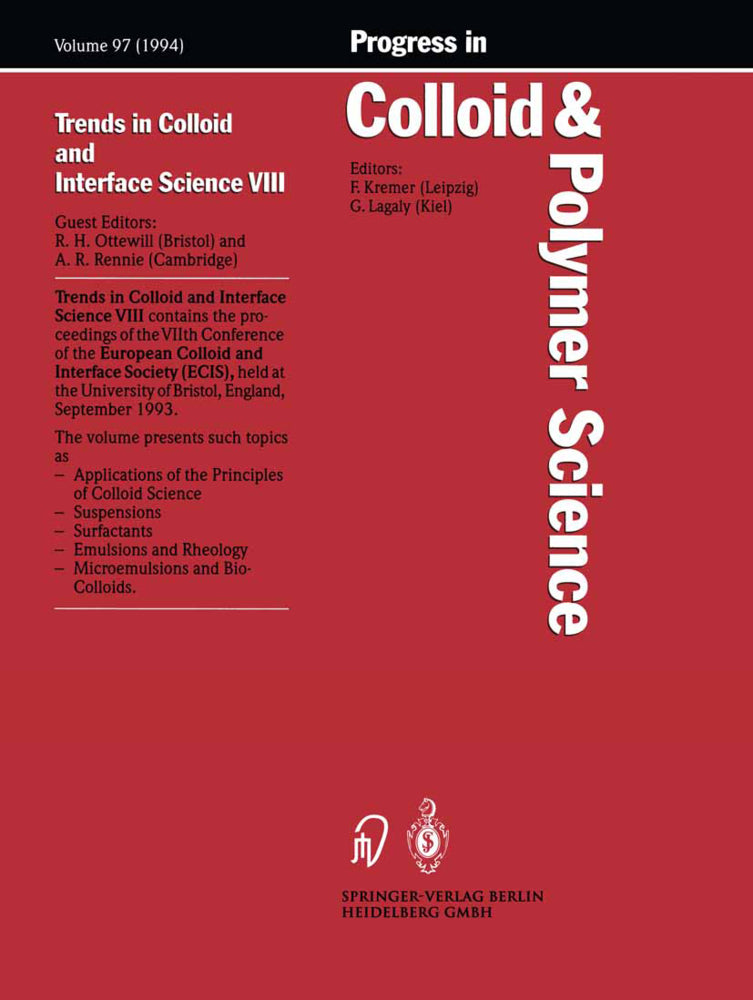 Trends in Colloid and Interface Science VIII (R. H. Ottewill)