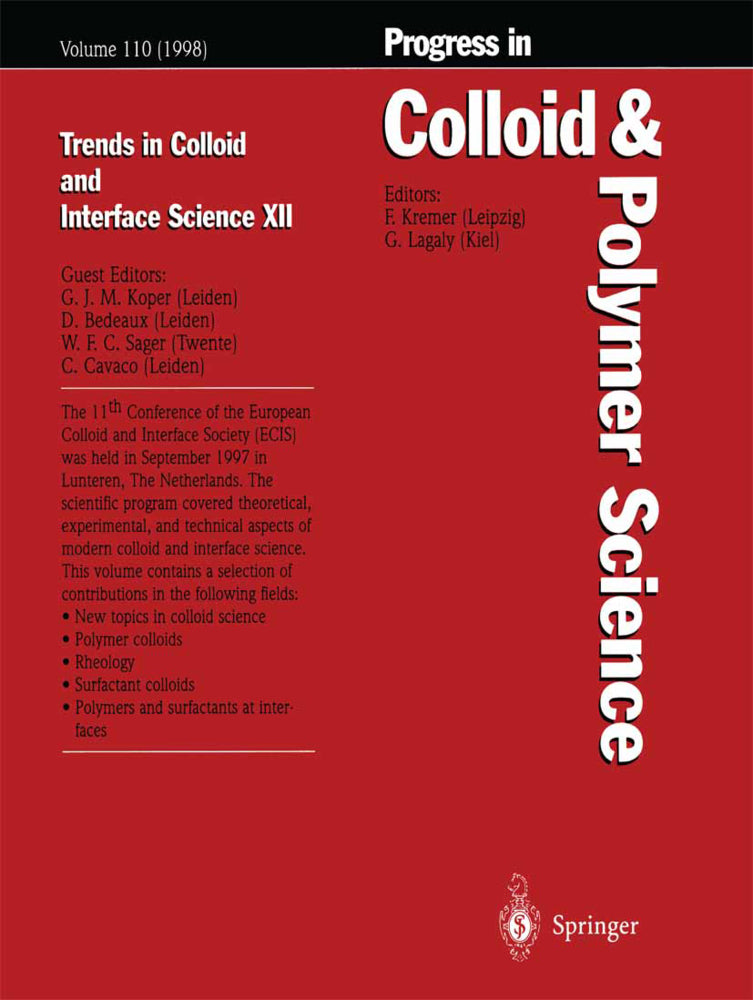 Trends in Colloid and Interface Science XII (Ger J.M. Koper)