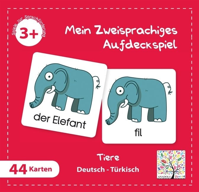 Mein Zweisprachiges Aufdeckspiel, Tiere, Türkisch (Kinderspiel)