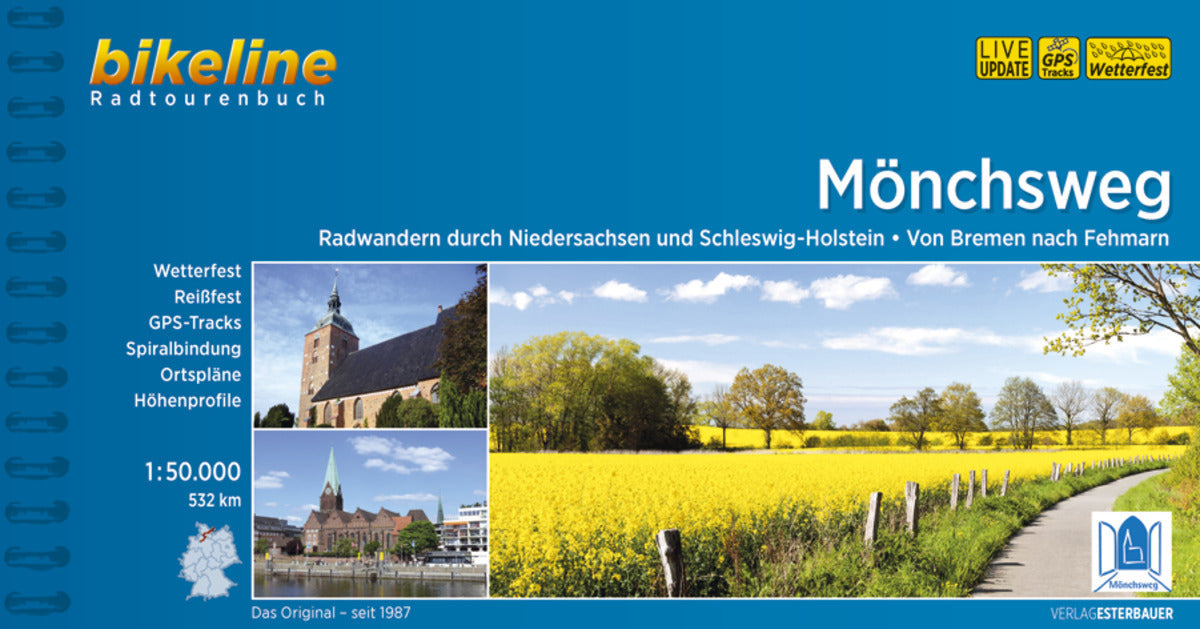 Bikeline Radtourenbuch Mönchsweg (Esterbauer Verlag)