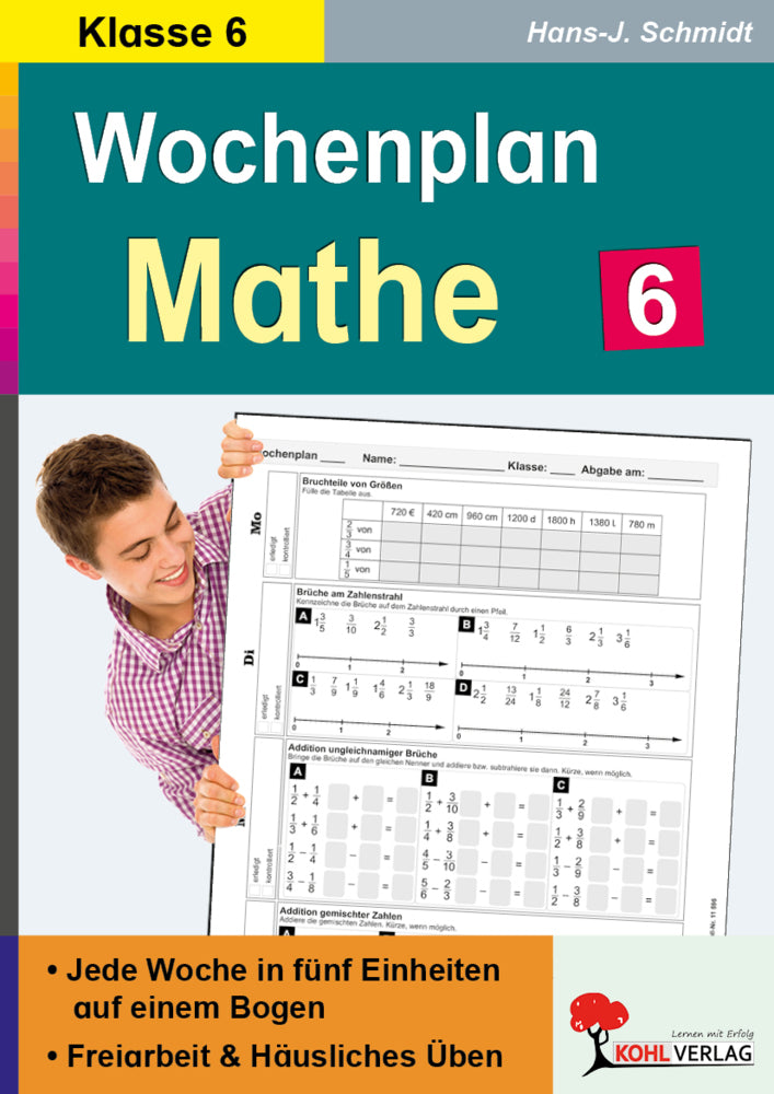 Wochenplan Mathe, 6. Schuljahr (Hans-J. Schmidt)