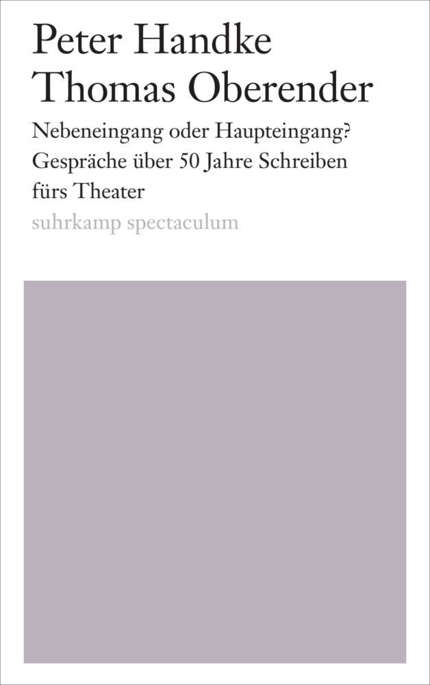 Nebeneingang oder Haupteingang? (Peter Handke)