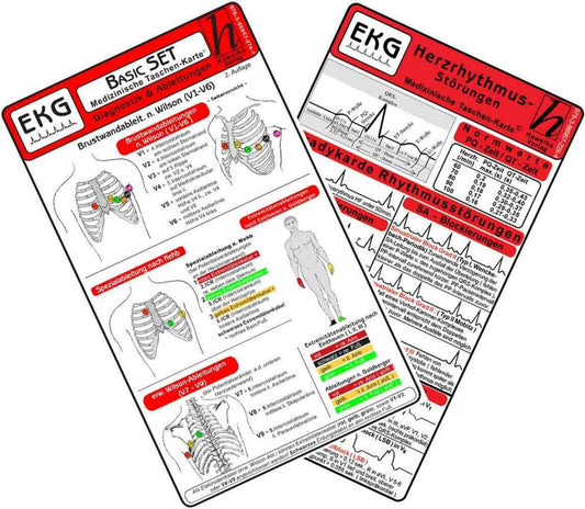 EKG Basic Set (2er Set) - Diagnostik & Ableitungen, Herzrhythmusstörungen (Verlag Hawelka Verlag)