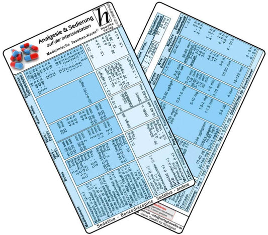 Analgesie & Sedierung auf der Intensivstation - Medizinische Taschen-Karte (Hawelka Verlag)