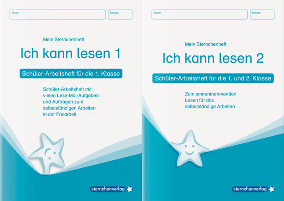 Ich kann lesen 1 und 2 - Schülerarbeitshefte für die 1. und 2. Klasse (Sternchenverlag Gmbh)