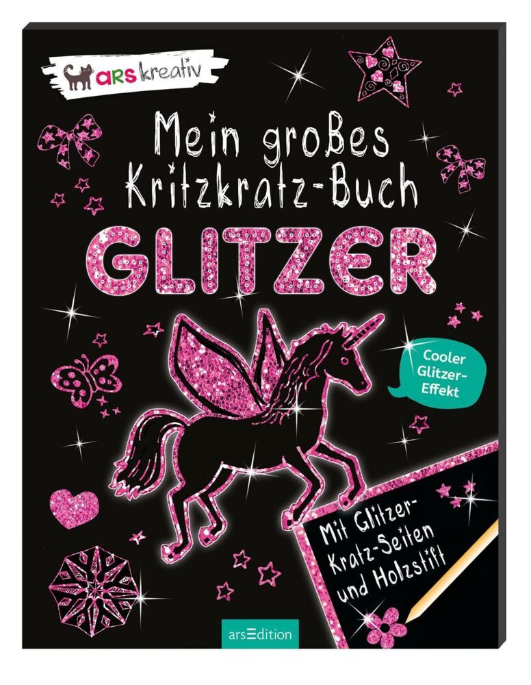 Mein großes Kritzkratz-Buch Glitzer