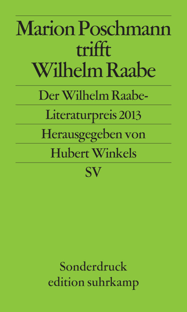 Marion Poschmann trifft Wilhelm Raabe (Hubert Winkels)