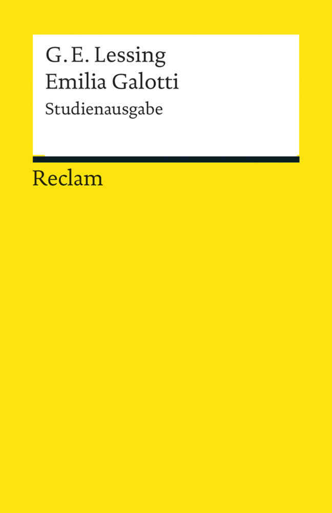 Emilia Galotti. Studienausgabe (Gotthold Ephraim Lessing)