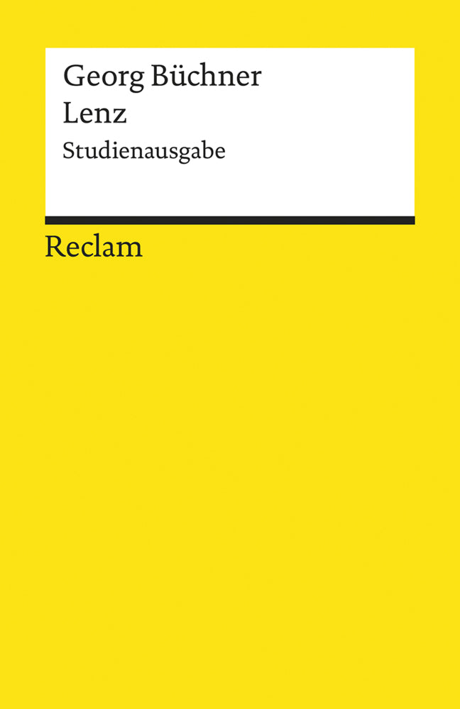 Lenz. Studienausgabe (Georg Büchner)