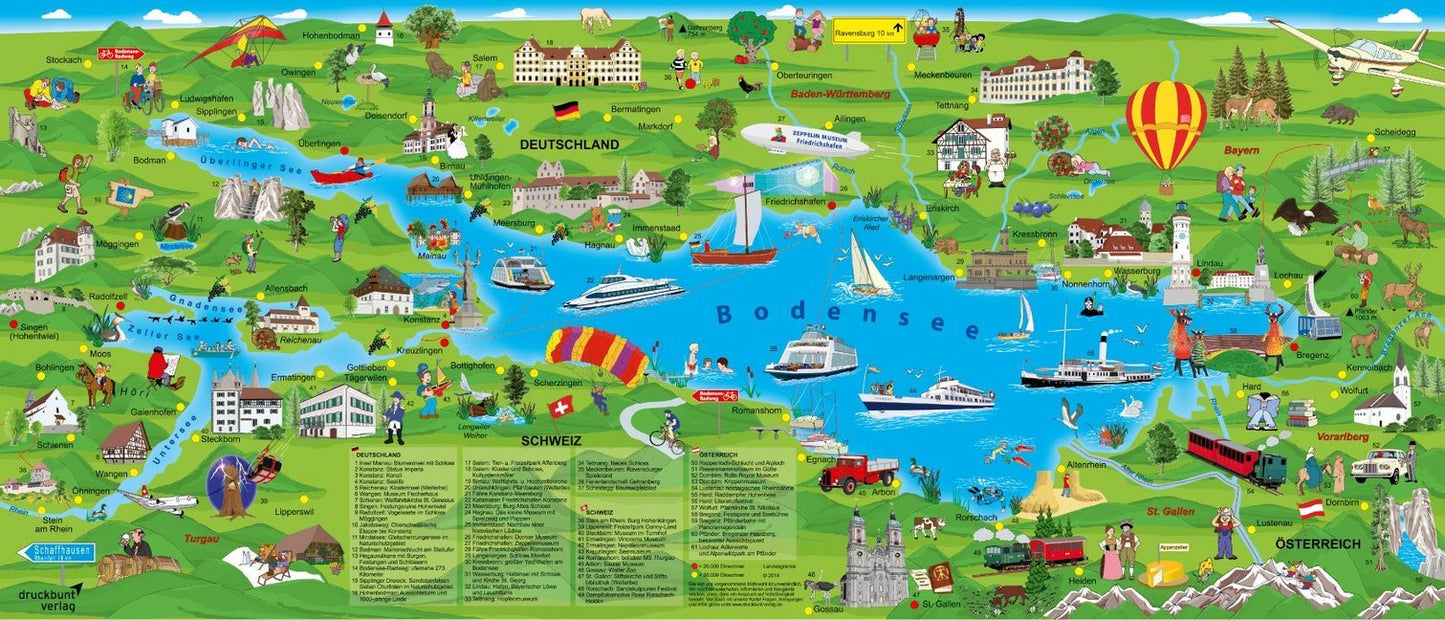 Bodensee Erlebnisposter, Planokarte
