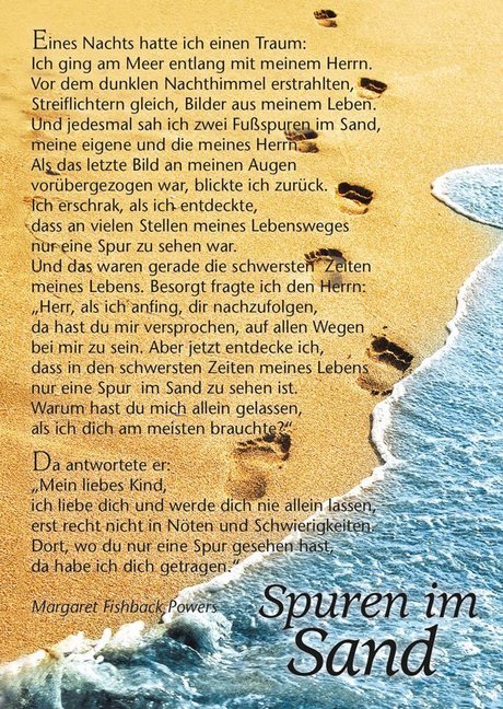 Spuren im Sand, 12 Postkarten (Margaret Fishback Powers)