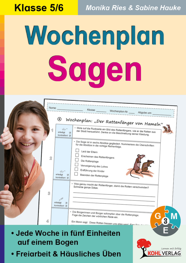 Wochenplan Sagen 5/6 (Monika Ries)